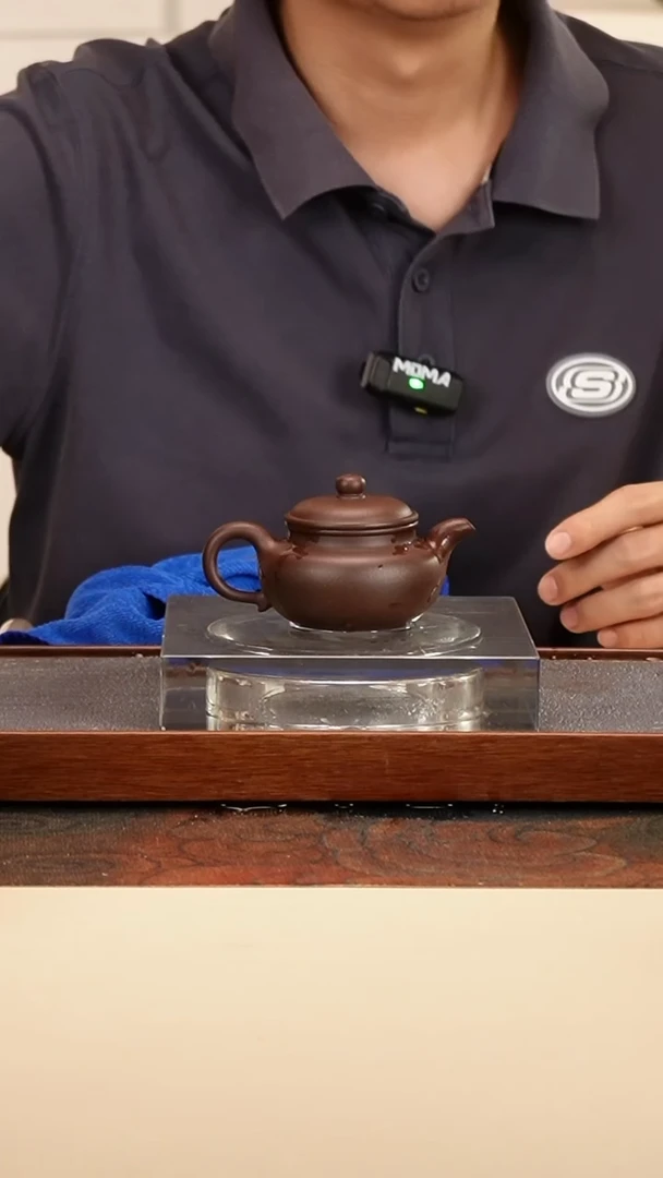 茶壶紫砂寿珍仿古深井紫泥100cc内推孔