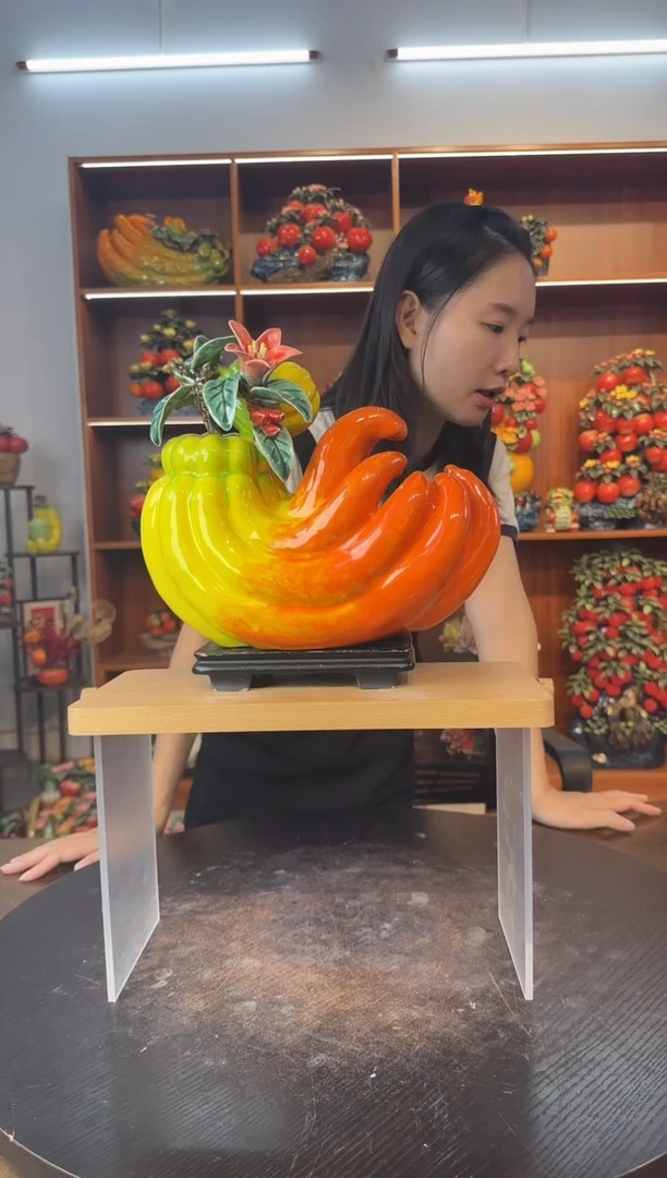陶瓷得心应手佛手摆件