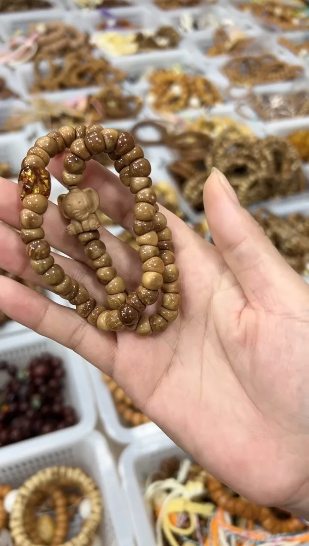 手串库克卡8.5mm库克蒜瓣大肠diy老山小象 双圈叠戴  手持