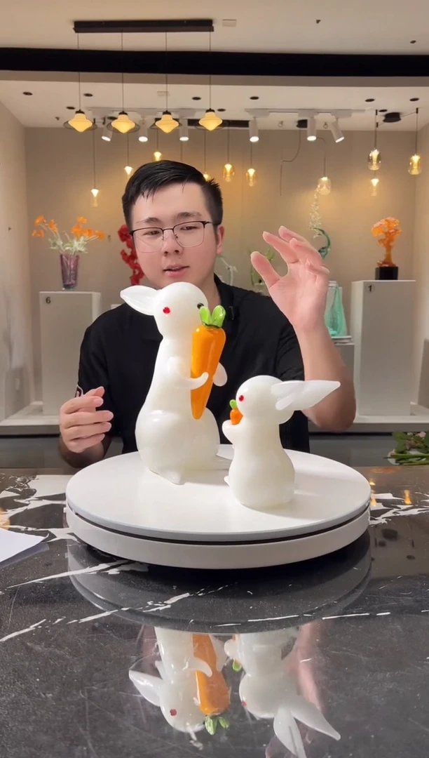 摆件巴比特美学 一组月兔