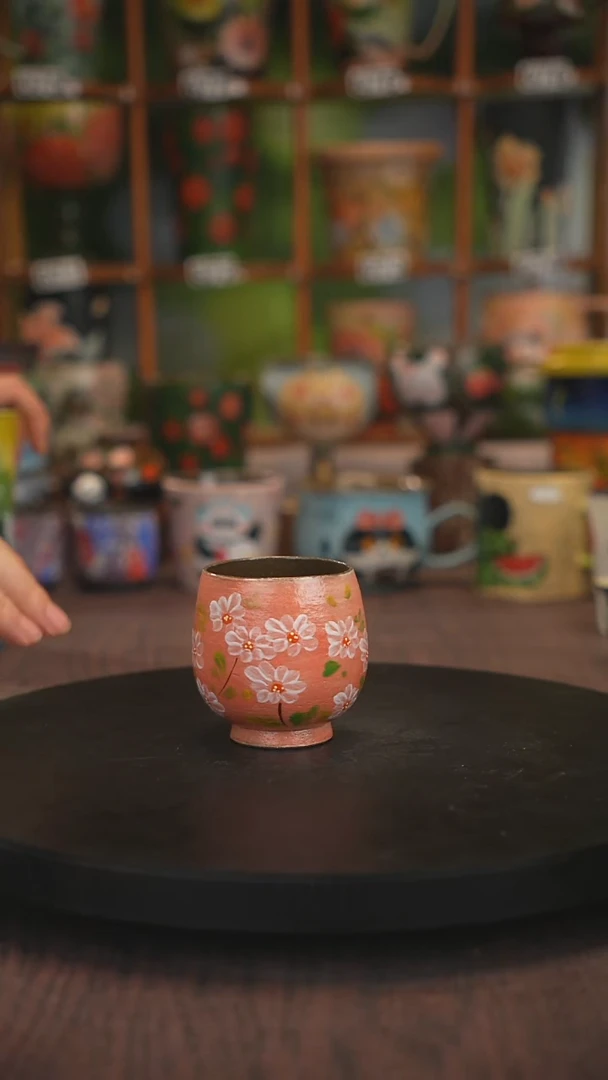 紫砂油画手绘釉下彩
