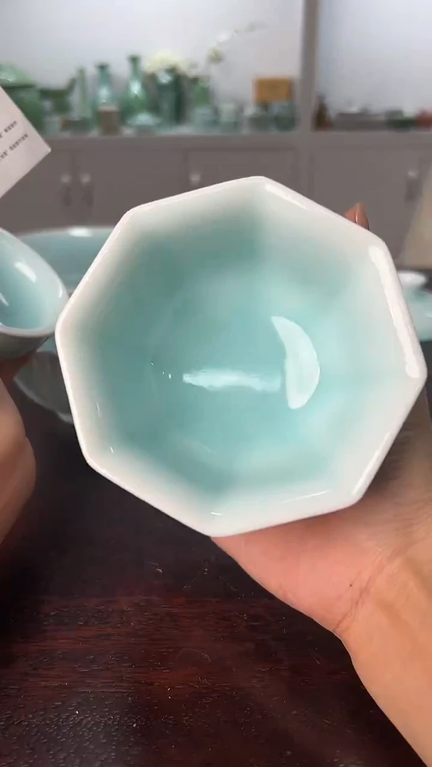 龙泉云间青瓷小米茶器