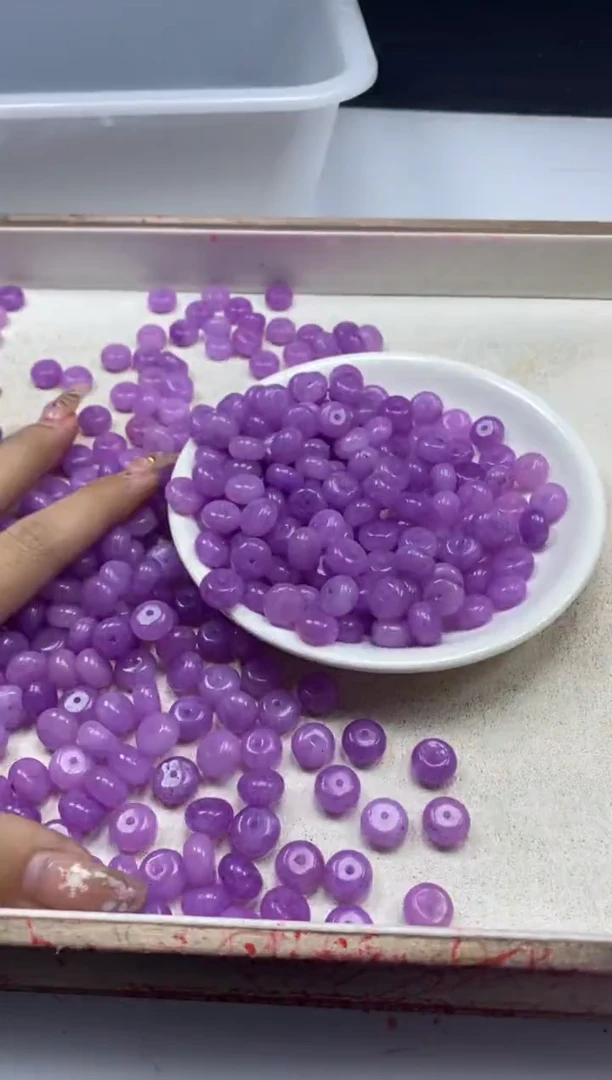 【闪购商品】玛瑙/玉髓颈饰未镶嵌w2018紫罗兰算盘10*6mm*30颗