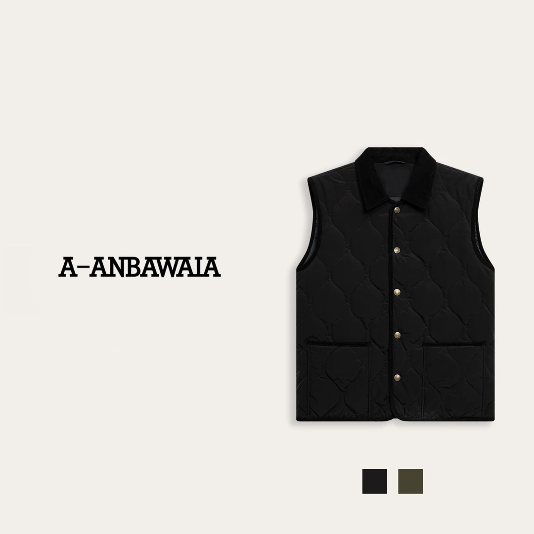 【C36118】【阿桦】25秋冬季新款棉服拼色马甲百搭老钱风背心男女同款