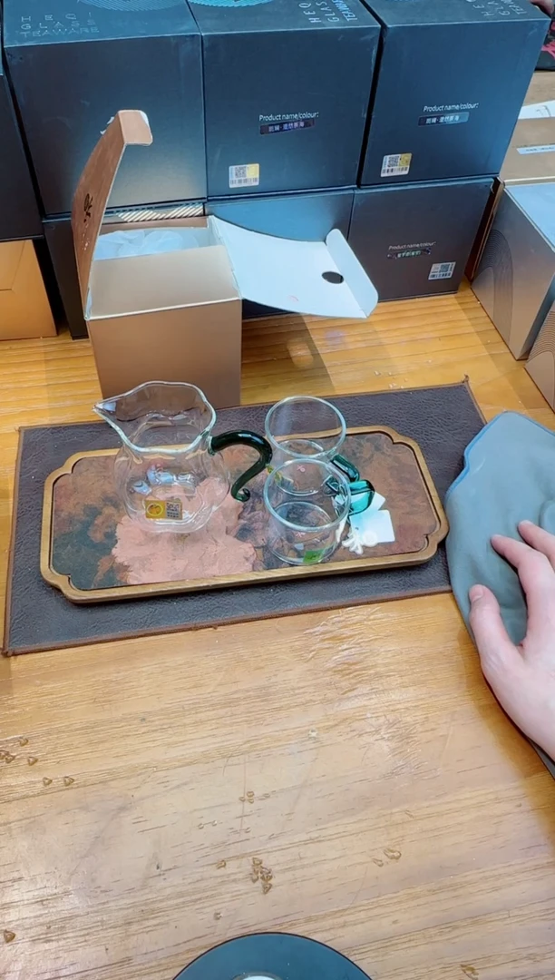 禾器金标蔓延茶海墨绿+禾器对杯墨绿