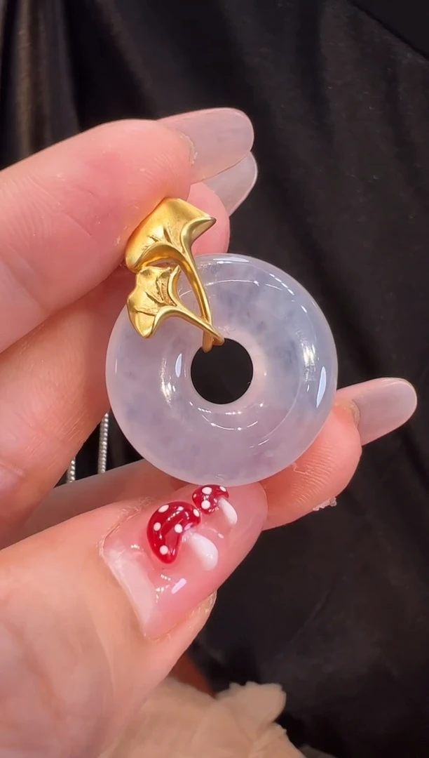 【闪购商品】翡翠颈饰18K金镶嵌吊坠