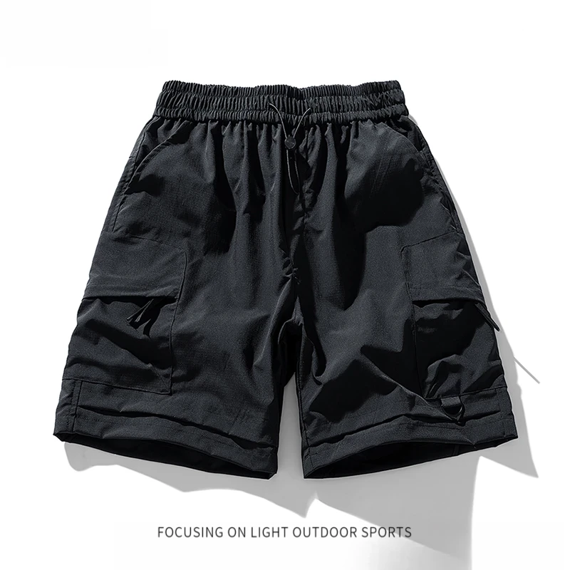 2025蛇年新款夏季工装短裤男款冰丝速干五分裤户外百搭运动短裤男