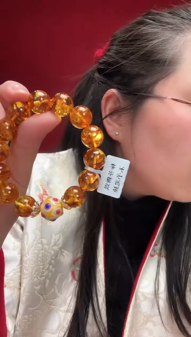 【闪购商品】琥珀珠宝奇石未镶嵌13mm