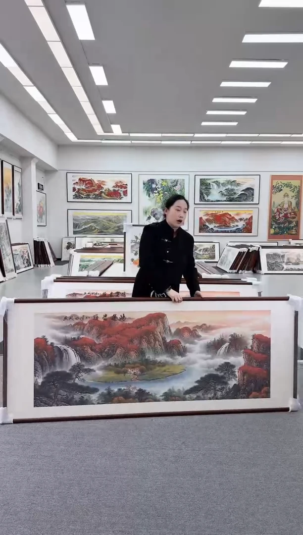 国画手绘  219*88  鸿运当头