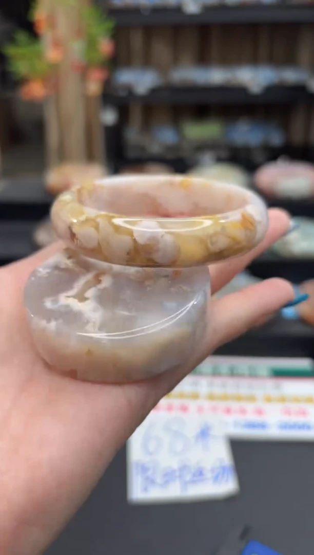 未镶嵌手镯石英质玉41(58圈赠送镯心)