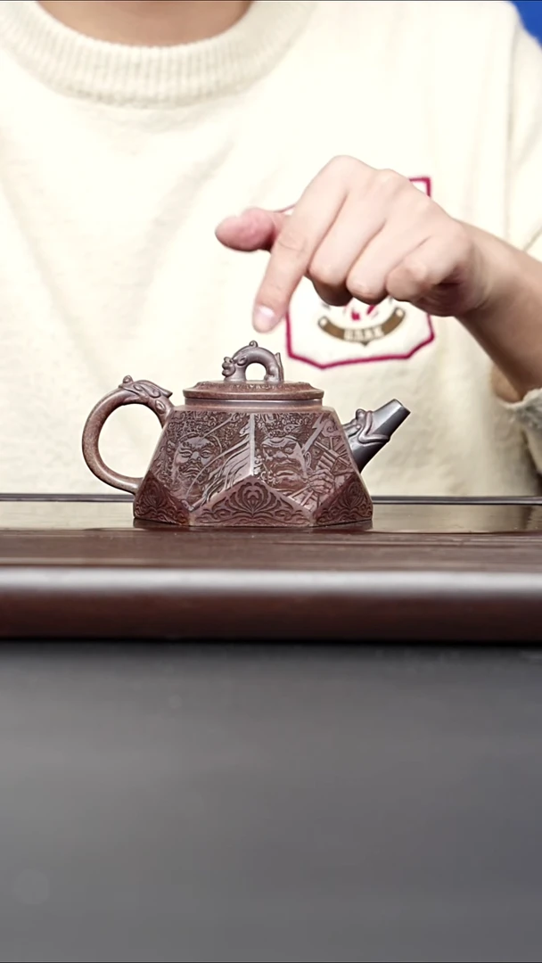 茶壶紫砂宜兴紫砂 四大天王钻石壶 李志刚