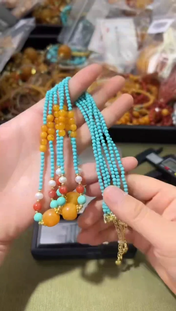 裸石琥珀未镶嵌琥珀蜜蜡吊坠多样性发一条