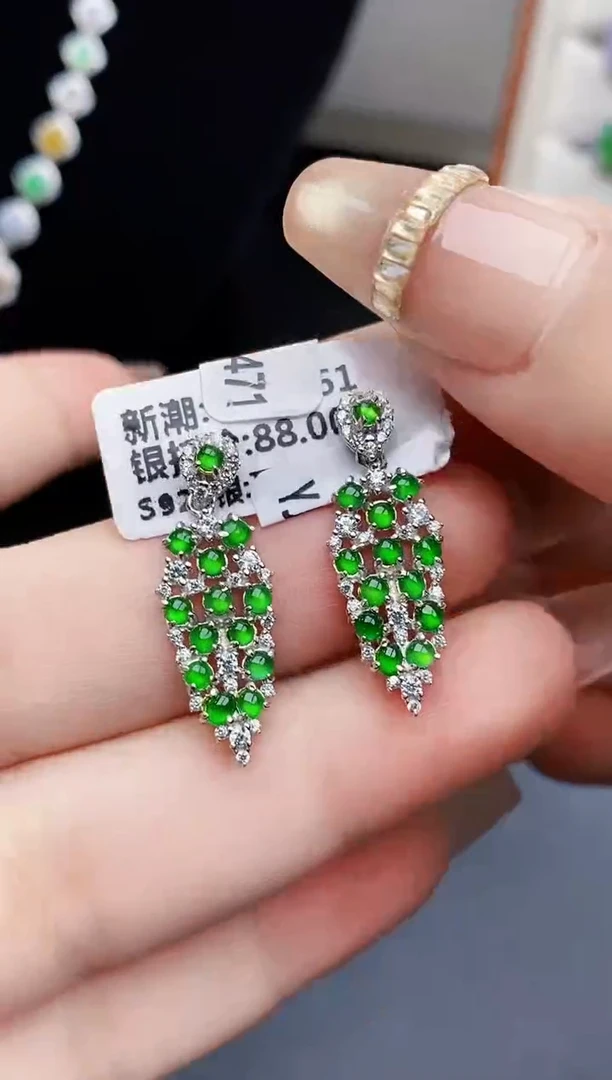 银S925镶嵌戒指翡翠1082