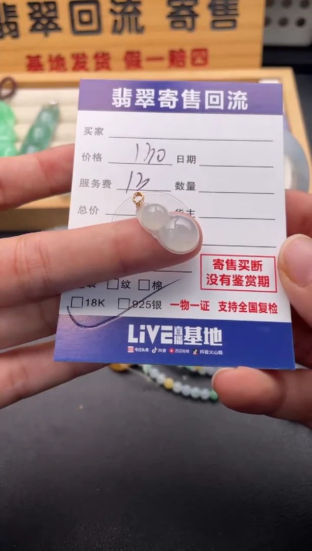 颈饰18K金镶嵌翡翠10146938
