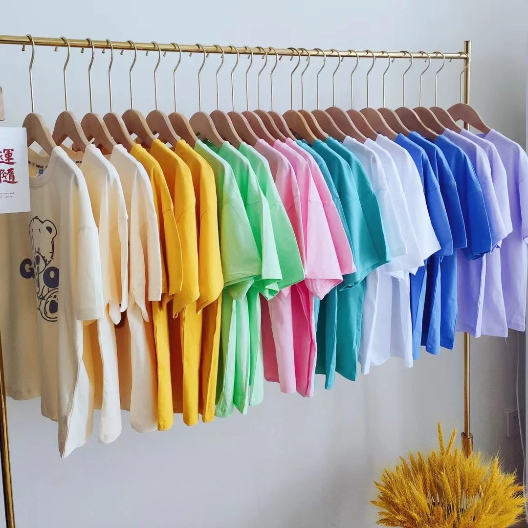 【3件】儿童纯棉韩版落肩短袖男女儿童ins夏季宽松短袖