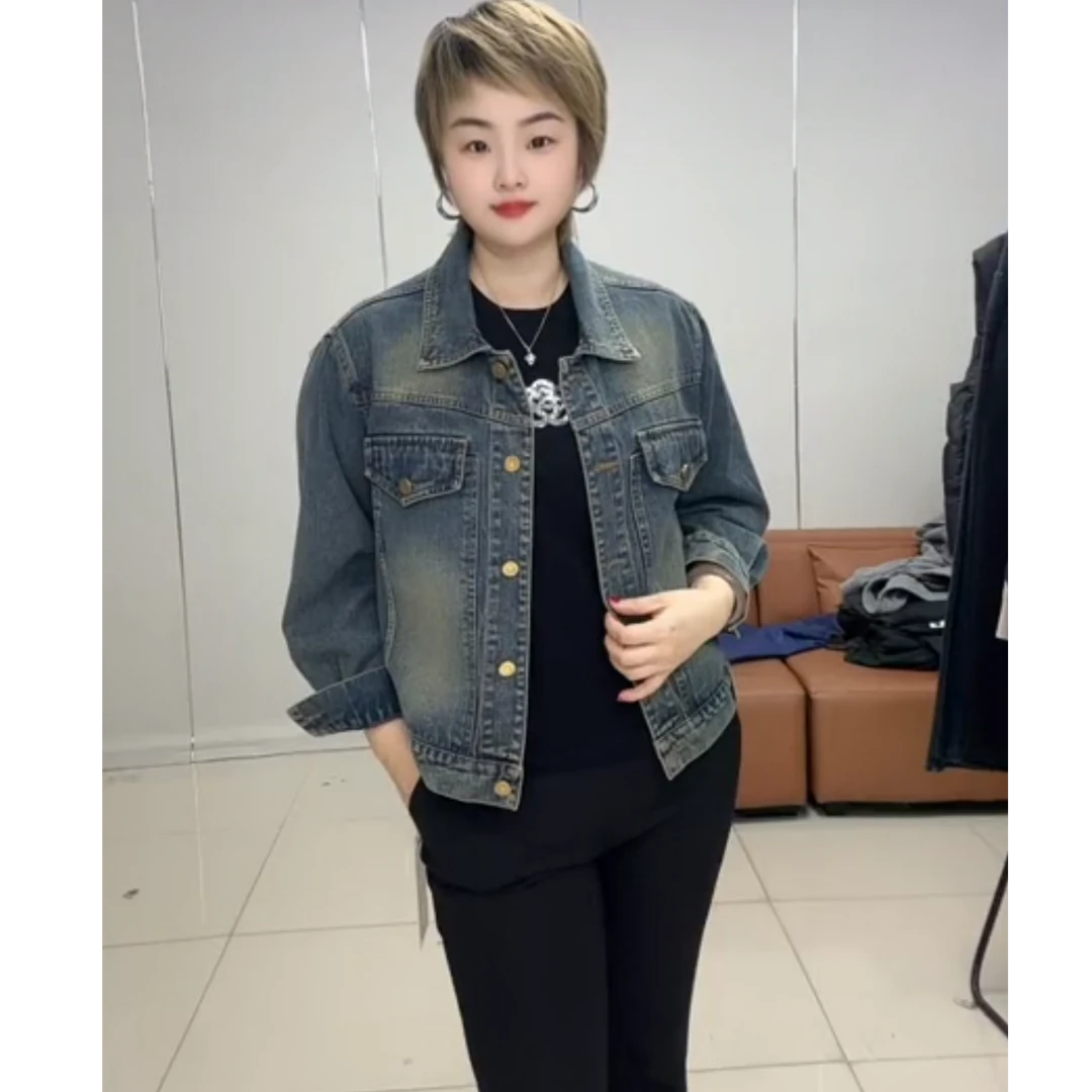 小施家南韩时尚减龄高货牛仔外套99906