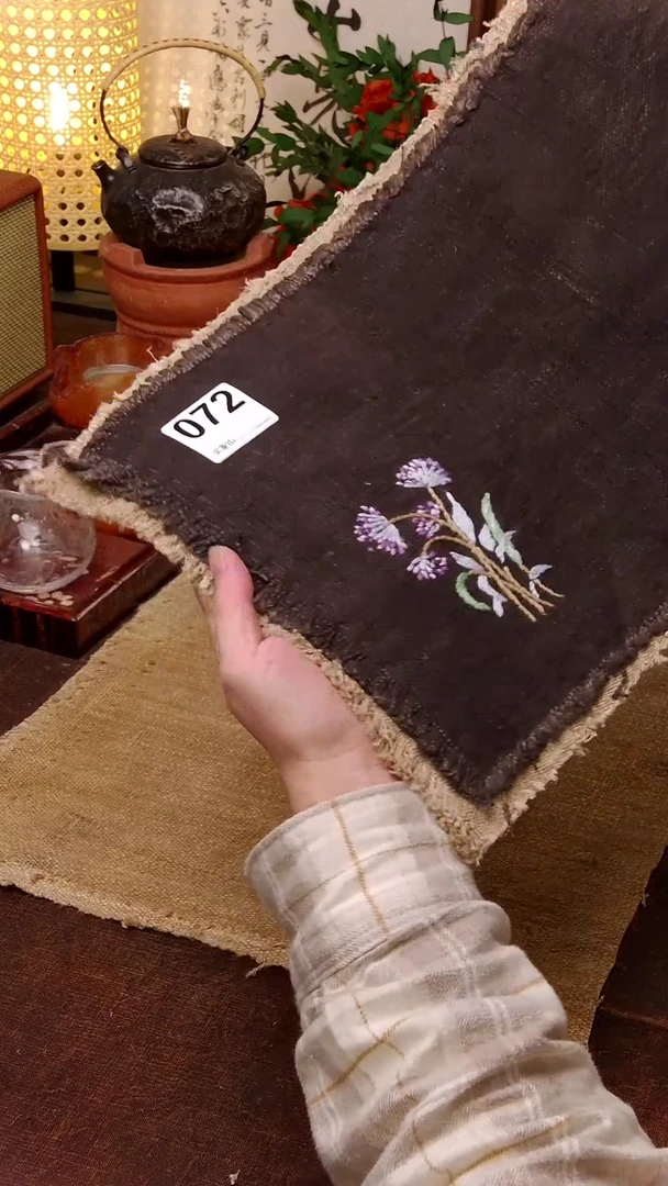 妮*Cici手作刺子绣柿染壶垫杯072