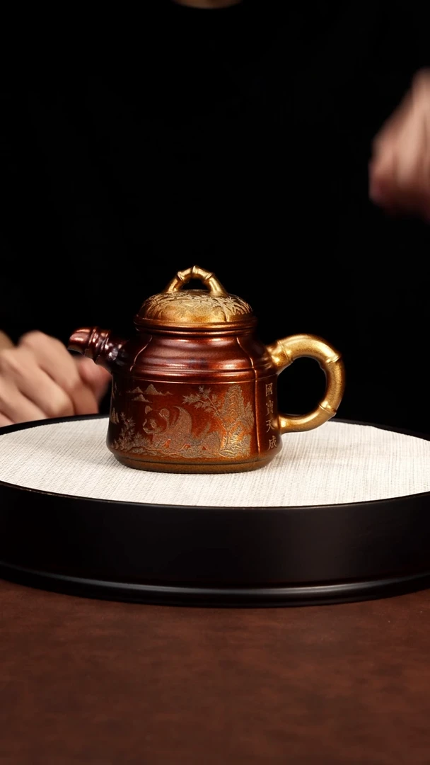 茶壶紫砂贝壳烧 竹鼎