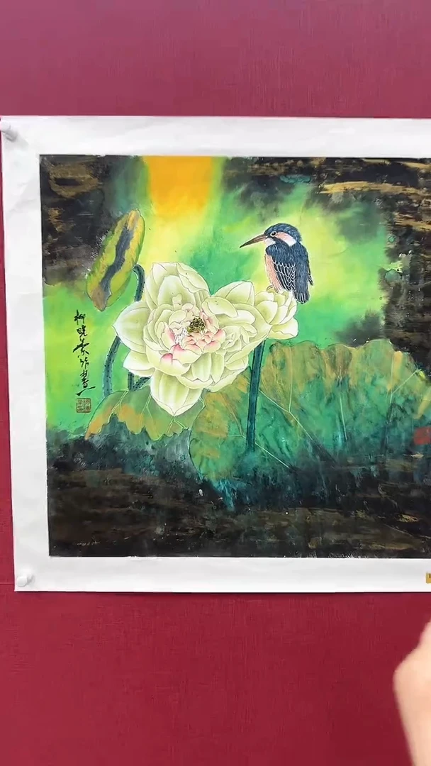 国画柳晓叶绘画4pc花鸟