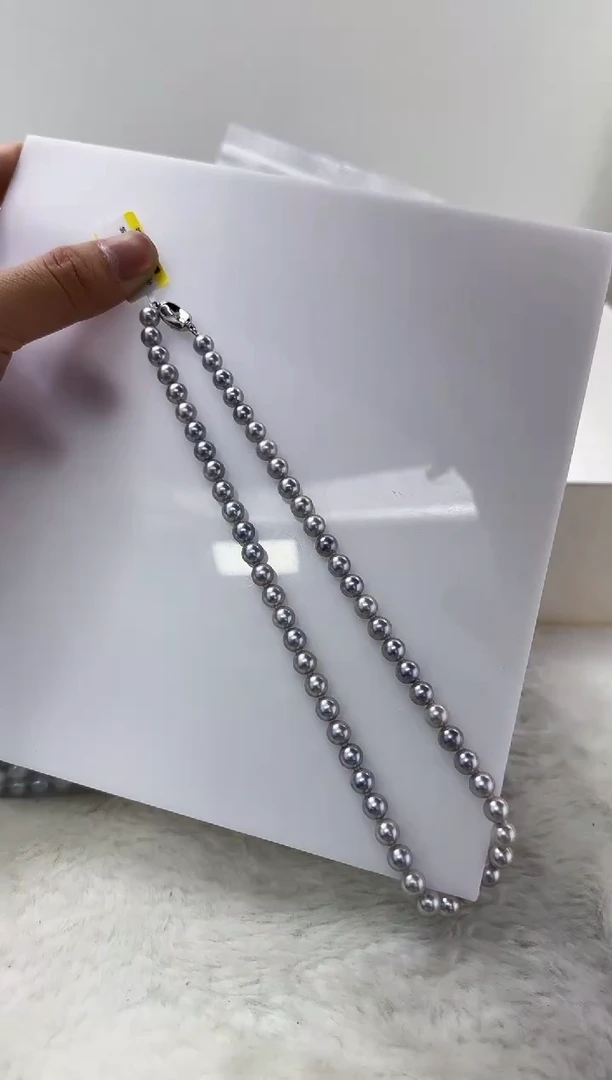 【闪购商品】海水珍珠DA银S925镶嵌t825 灰珠串6