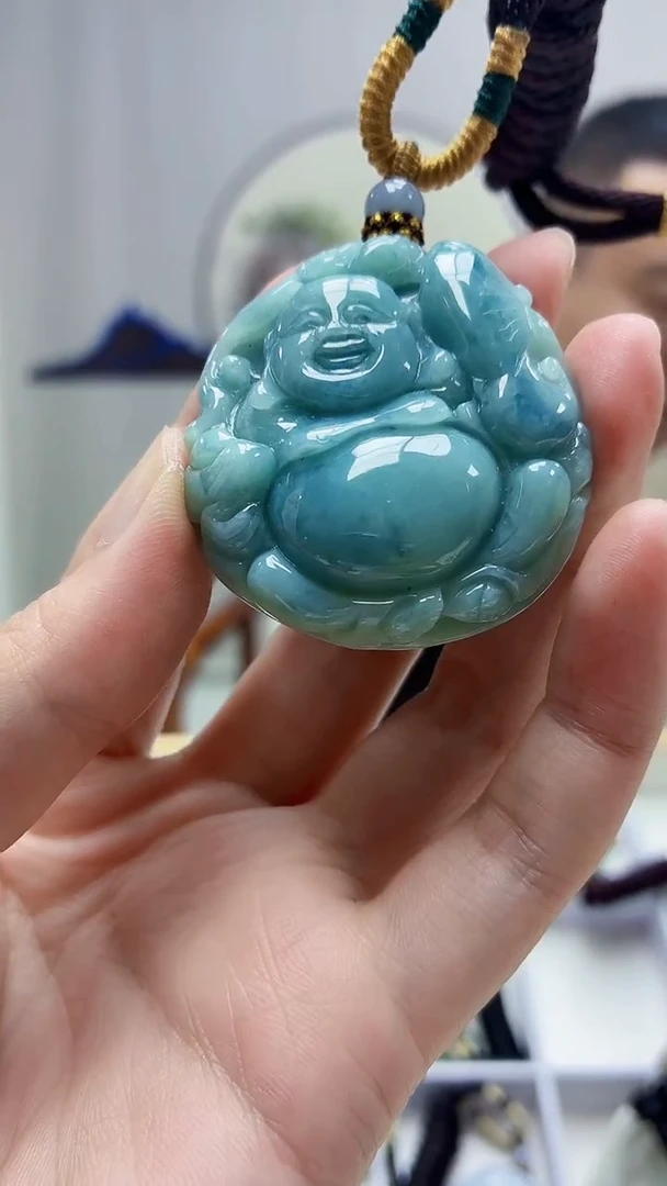 未镶嵌定制翡翠4898zm-毛货挂件佛公71