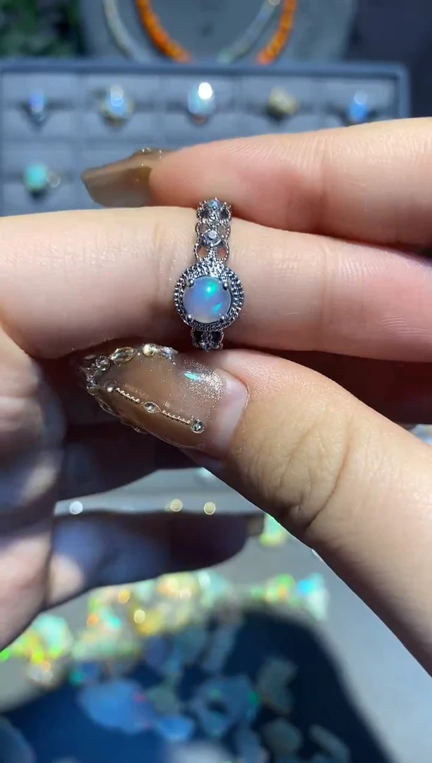 【闪购商品】欧泊戒指合金戒指