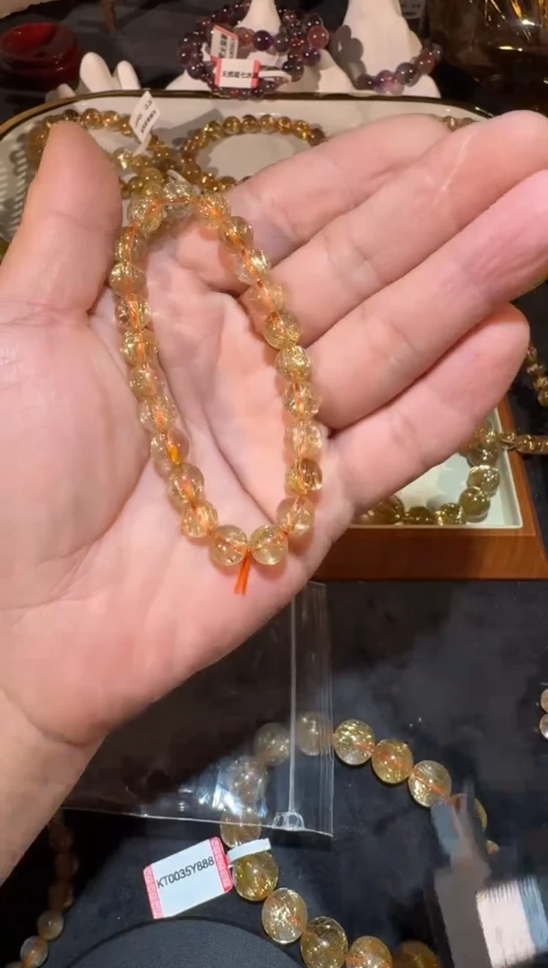 未镶嵌手串发晶SJ-131金发晶