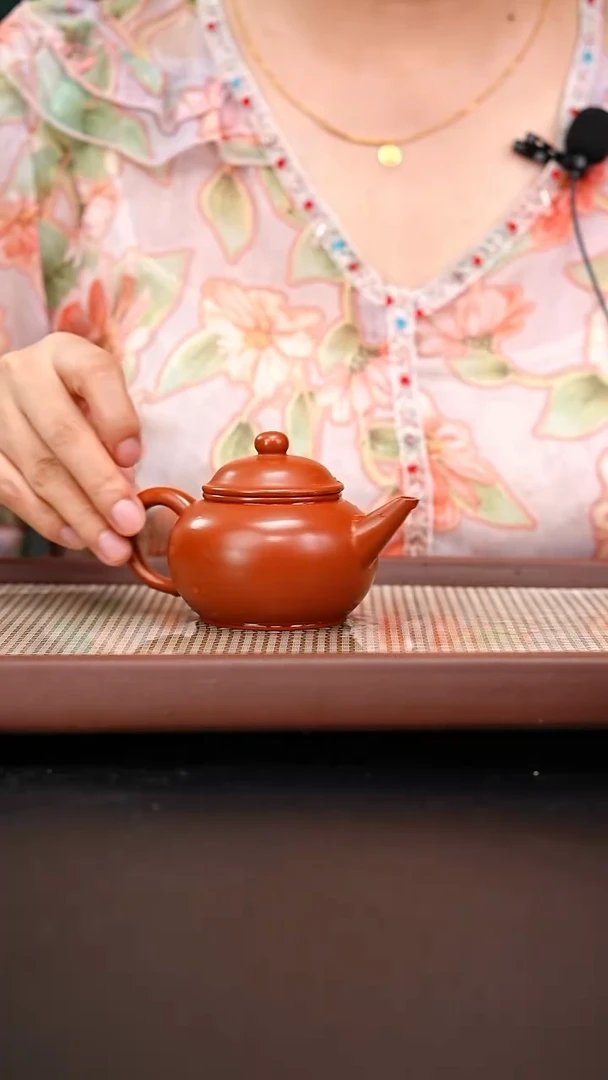 茶壶紫砂赵庄朱泥水平140cc吴国仙