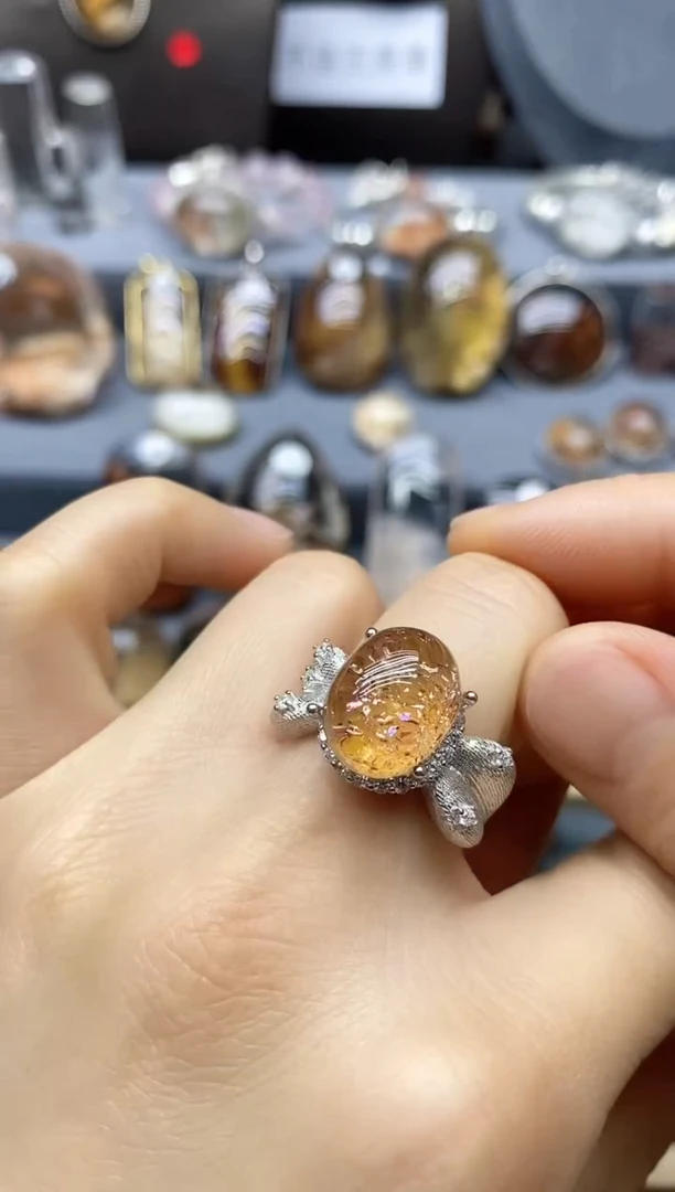 戒指银S925镶嵌水晶水晶水晶