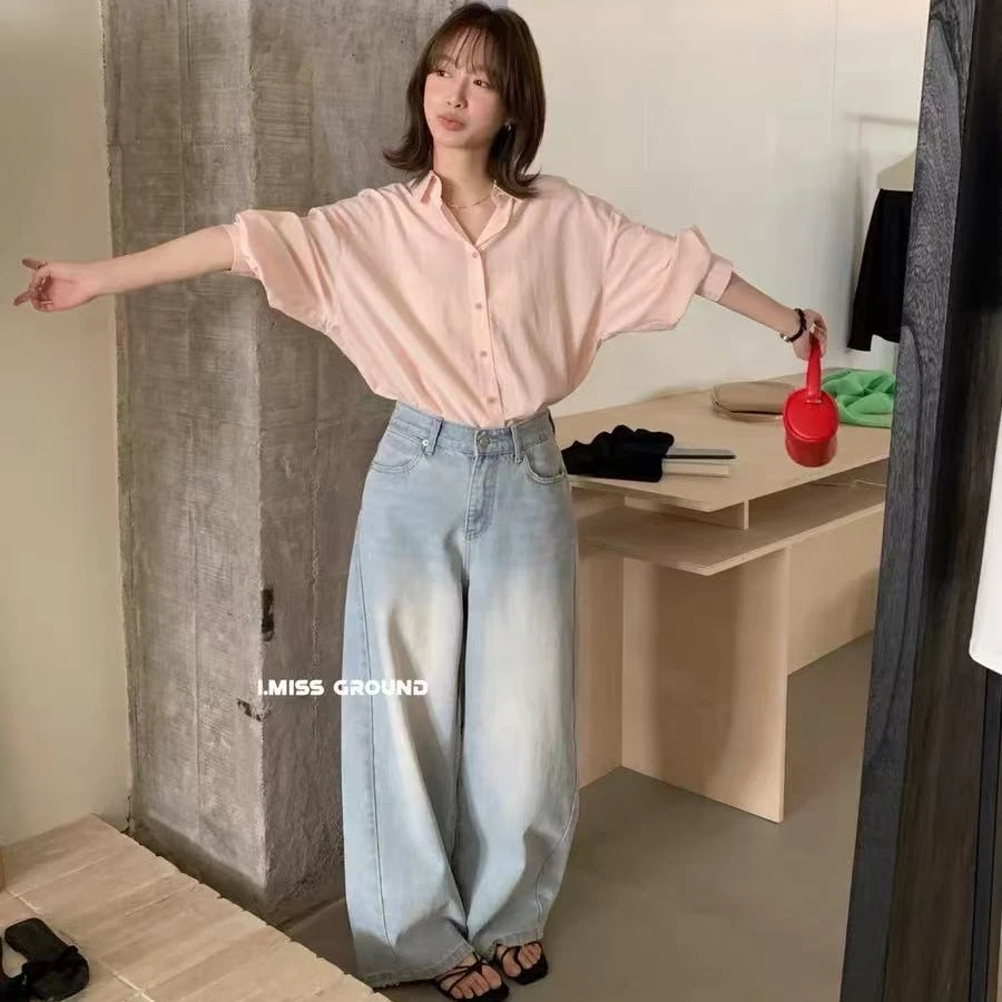 636•NK# 镰刀裤 欧尼小姐姐浅色镰刀牛仔裤•