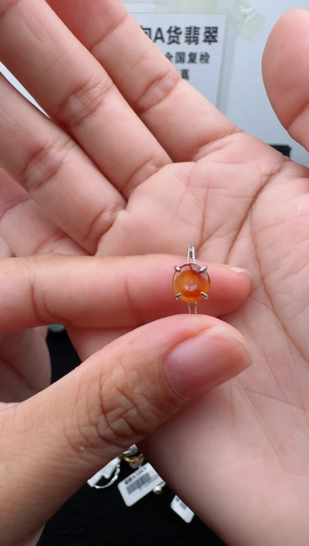 银S925镶嵌戒指翡翠18