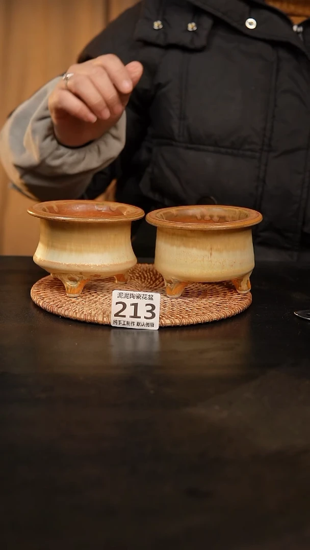 【闪购商品】瓷片213泥泥手工花盆口7