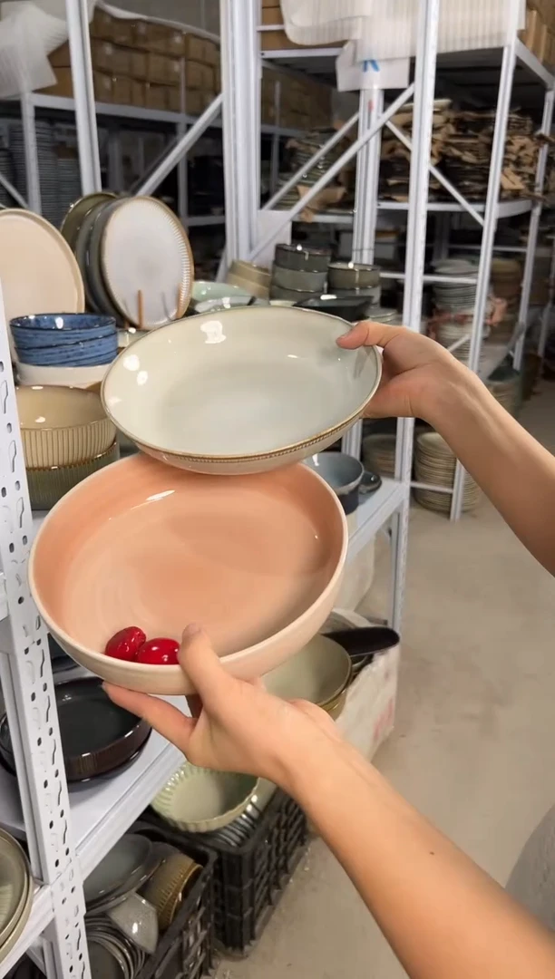 陶瓷外贸尾货瑕疵满20包邮X2深盘