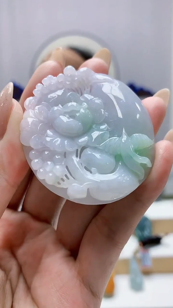 未镶嵌定制翡翠4852MM-毛货挂件6