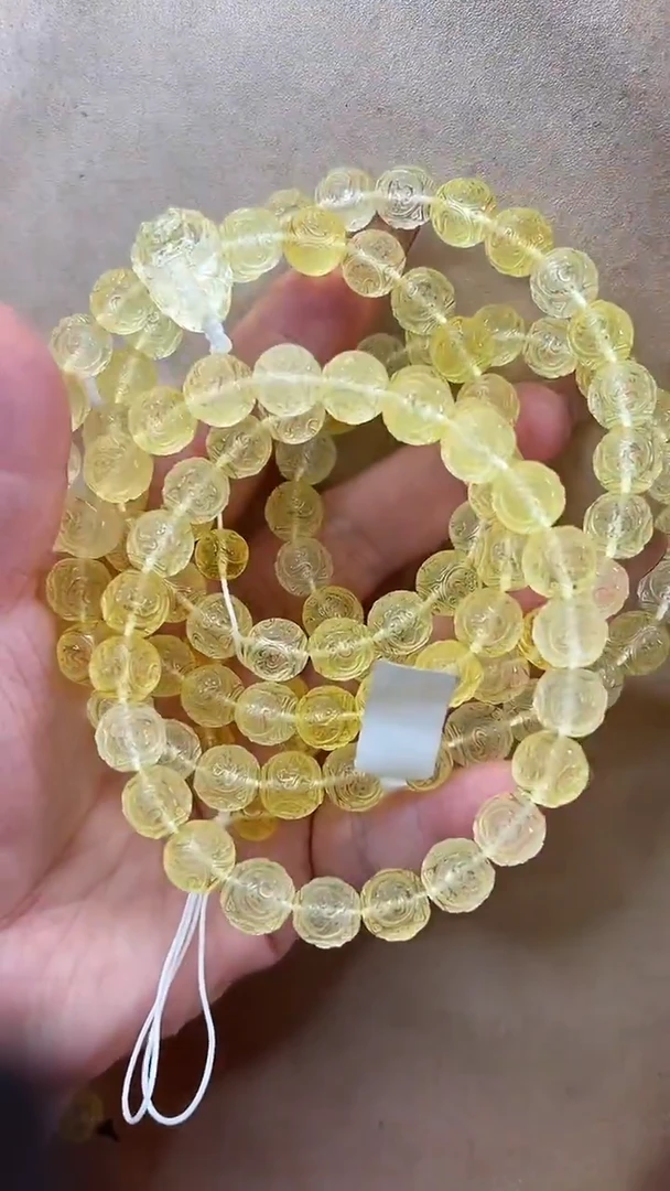 琥珀颈饰未镶嵌项链