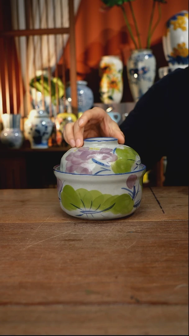 瓷片【简家甄选】景德镇设计师釉下手绘陶瓷餐具