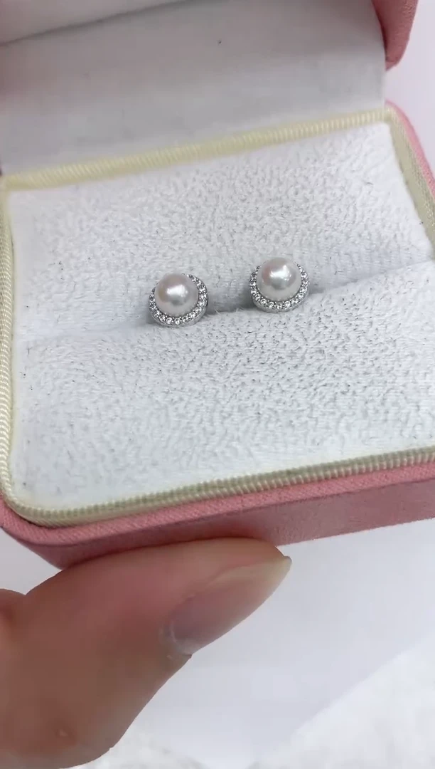 【闪购商品】海水珍珠耳饰银S925镶嵌海水珍珠耳饰