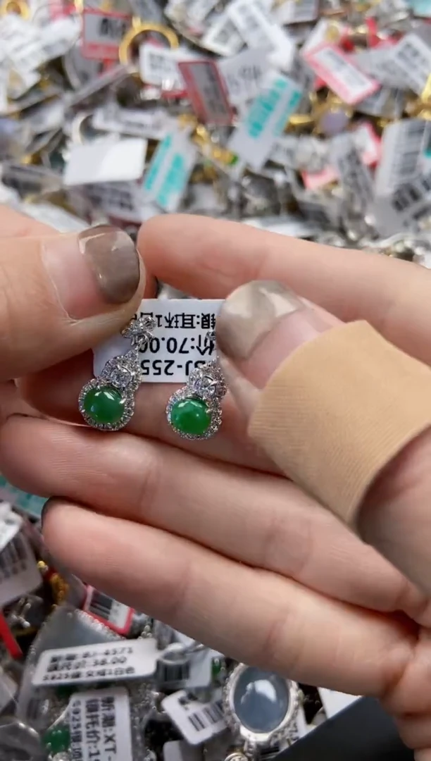 银S925镶嵌戒指翡翠10101010----3