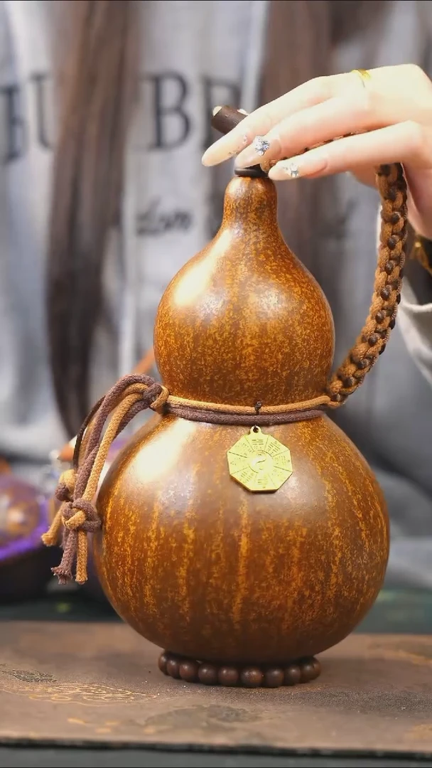 【闪购商品】XJ197大漆酒葫芦不包手串及旋转底座