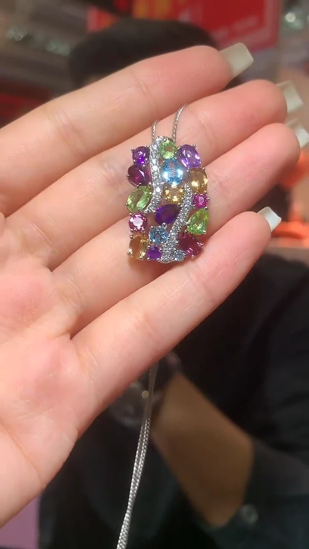 颈饰银S925镶嵌水晶【宝石世家严选】