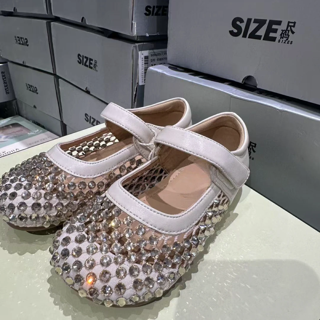 【haobaby童鞋】2025夏款米钻闪闪包跟凉鞋A21