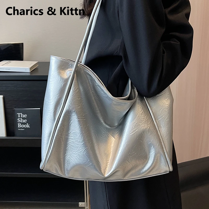 Charics&Kittn包包女式2025新款夏季单肩大包真皮手提通勤托特包