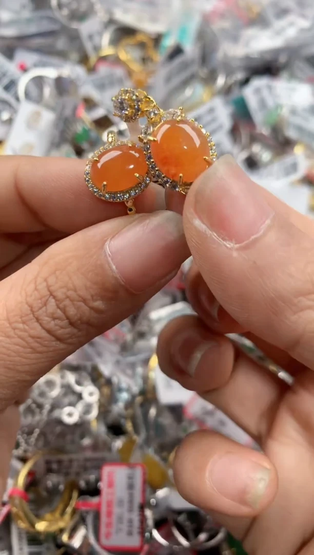 银S925镶嵌戒指翡翠666----6