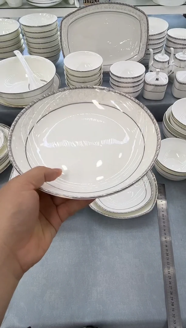 骨瓷玲珑8饭10个