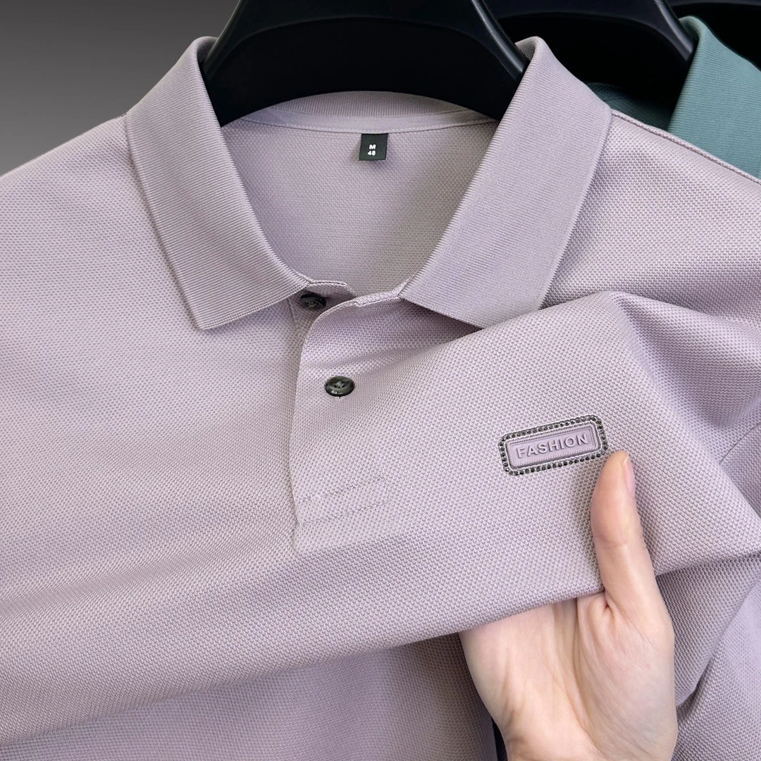 John Bunni高端丝光棉短袖T恤男夏季新款纯色商务休闲透气POLO衫