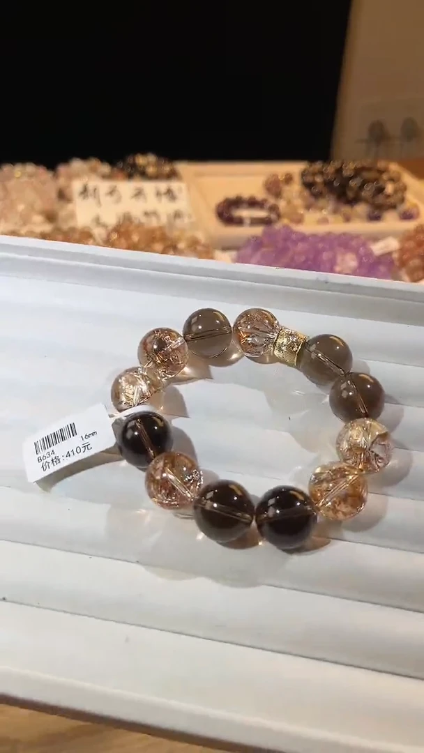 合成欧泊未镶嵌多样性发一Q37琥珀鎏金16mm