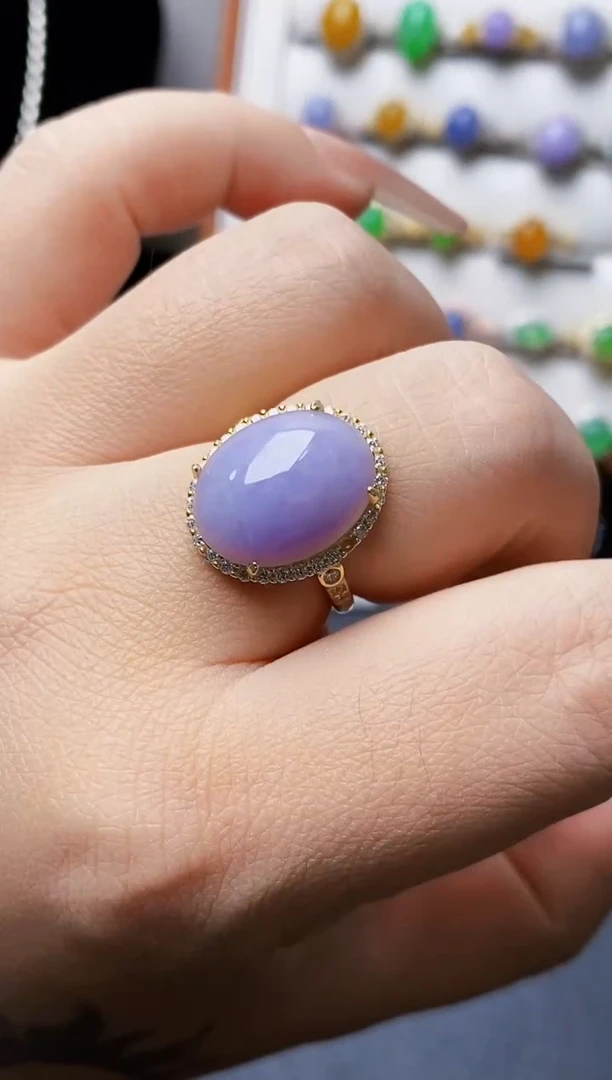 银S925镶嵌戒指翡翠3161