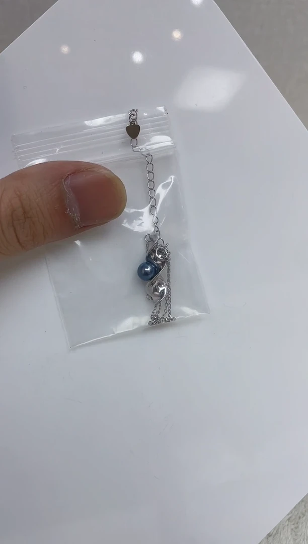 银S925镶嵌海水珍珠手链