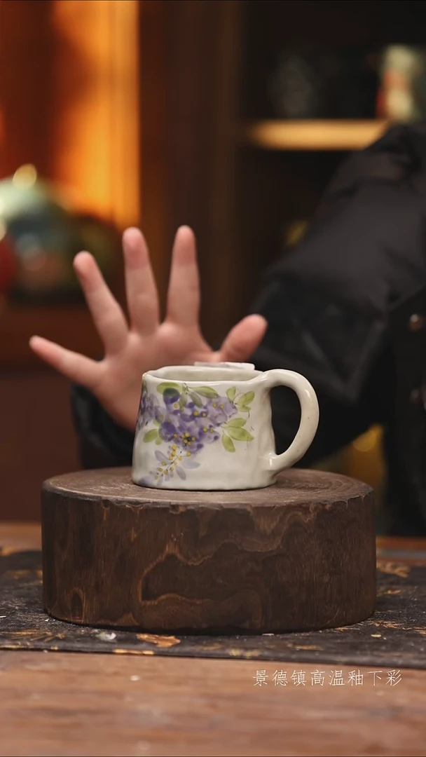 陶瓷景德镇高温釉下手绘陶瓷@L080@