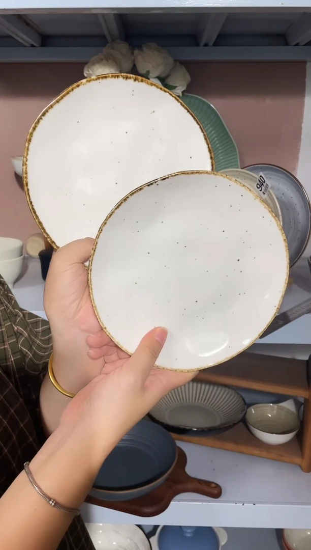 瓷微瑕（2个装）白色骨碟2个